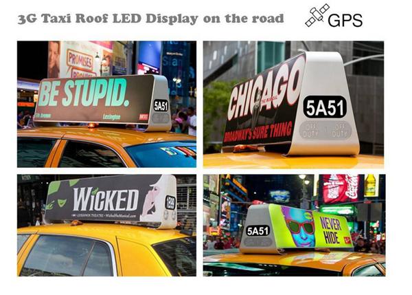 Boîte de la publicité du dessus LED du taxi P5 sur la route