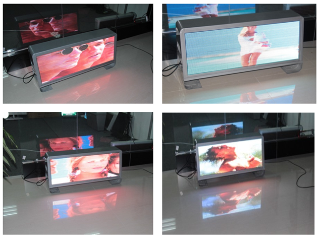 Essai de boîte de la publicité du dessus LED du taxi P5